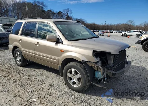 2007 Honda Pilot Ex from USA, damaged, VIN 5FNYF28407B034813